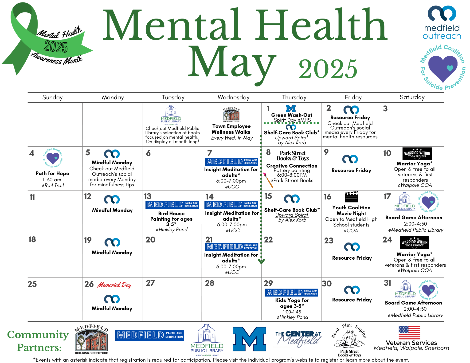 2025 Mental Health May Calendar
