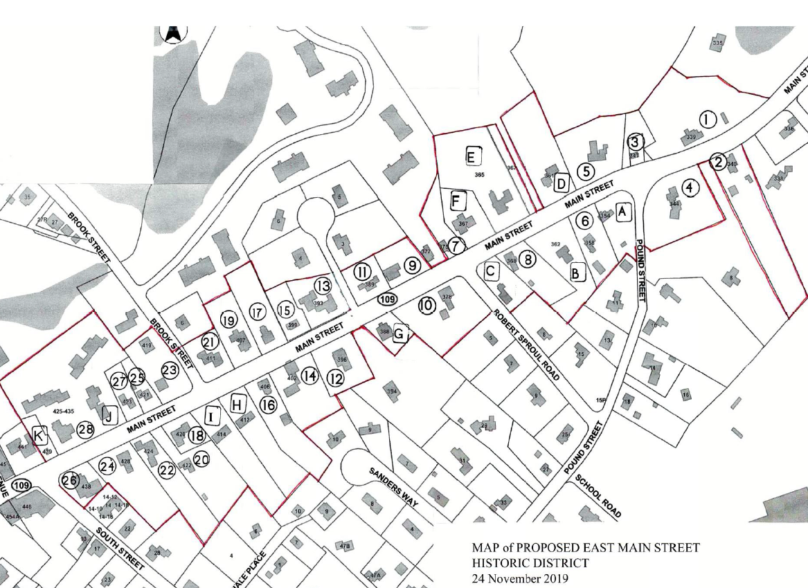 Map of Proposed Peak House Historic District 11-24-19