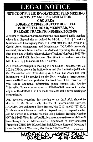 PIP Hometown Weekly Notice 